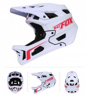 Велосипедный шлем BATFOX LA015-108 (M, Белый-Красный)