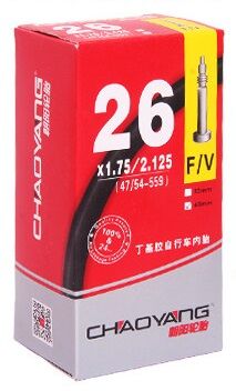 Велосипедная камера CHAOYANG 26x1.75-2.125. 48 мм F/V