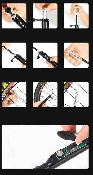 Велосипедный насос WEST BIKING YP0711116 с электронным манометром