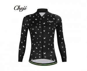 Женская велосипедная Джерси Cheji 499 .черный/ласточки