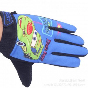 Детские велосипедные перчатки Sport. Синий/Машина