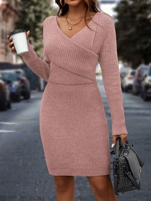 Платье-свитер крест