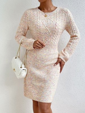 Платье-свитер фактурной вязки