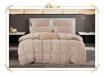 КПБ Alanna однотонный креп-жатка Квадро ALAOKZK015 (БЕЖЕВЫЙ) 2 спальный