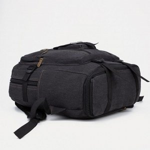 Рюкзак туристический на молнии, 60 л, цвет чёрный