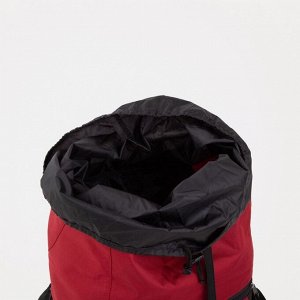 Рюкзак туристический, 80 л, на стяжке, цвет бордовый