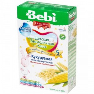 Каша Беби премиум 200г кукурузная безмол.с пребиотиками  с 5 мес м/у Сербия 1х9 .
