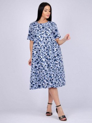 МАЛН-5928 Платье Незабудка голубое, трикотаж