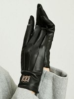 328700/32-01 черный иск.кожа женские перчатки (О-З 2022)