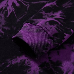 Толстовка унисекс, принт "Тайдай", цвет фиолетовый