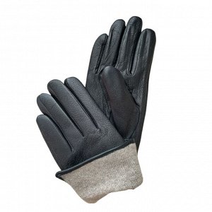 Женские кожаные перчатки цвет чёрный