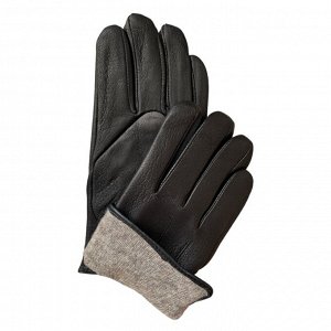 Мужские кожаные перчатки цвет чёрный