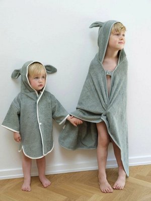 Детское полотенце с капюшоном,хаки