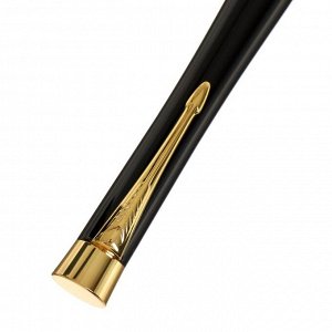 Ручка подарочная шариковая в кожзам футляре поворотная ПБ U, корпус черный/золото
