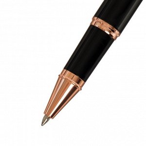 Ручка подарочная шариковая Calligrata, в кожзам футляре ПБ IM E, корпус черный с золотом
