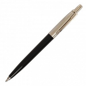 Ручка подарочная шариковая в кожзам футляре автоматическая ПБ J,корпус черный/серебро