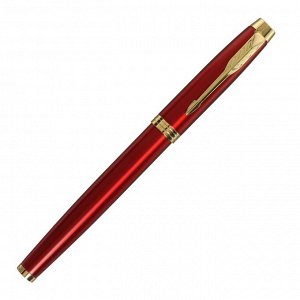 Ручка подарочная шариковая в кожзам футляре ПБ IM, корпус бордо с золотом
