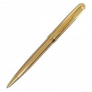 Ручка подарочная шариковая в кожзам футляре поворотная ПБ S, корпус золотистый