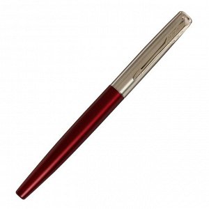 Ручка подарочная шариковая в кожзам футляре ПБ J, корпус бордо с серебром