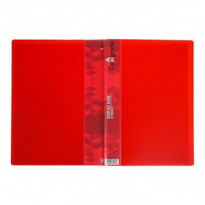 Папка с 20 вкладышами А5, 600 мкм, Calligrata, 9 мм, красная