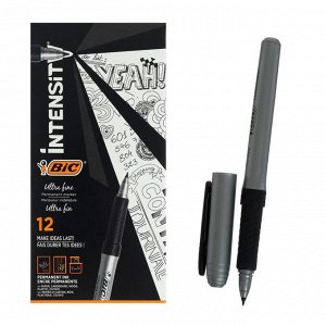 Перманентный маркер универсальный BIC Marking Ultra Fine, тонкое письмо, резиновый клип, чёрный