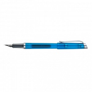Ручка перьевая PIERRE CARDIN I-SHARE, корпус пластик, отделка сталь и хром, узел 0.6 мм, чернила синие, прозрачная, синяя
