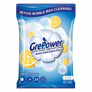 Стиральный порошок GrePower Супер чистота, активная пена, 500гр/Китай