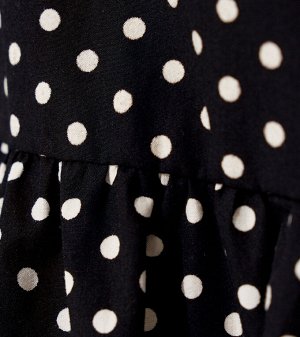 Хлопковое платье мини с объемными рукавами, ПА 83280w
