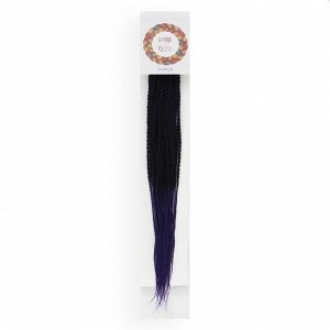 Queen fair Сенегал твист, 55-60 см, 100 гр (CE), цвет тёмно-фиолетовый/светло-фиолетовый(#Т/Purple)