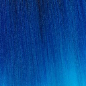 SIM-BRAIDS Канекалон трёхцветный, гофрированный, 65 см, 90 гр, цвет голубой/синий/чёрный(#FR-34)