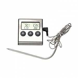 Кухонный электронный таймер-термометр с выносным щупом