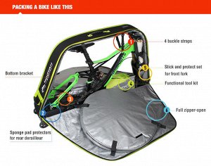 Сумка для перевозки велосипеда Nooyah BK007S-С BIKE. Серый