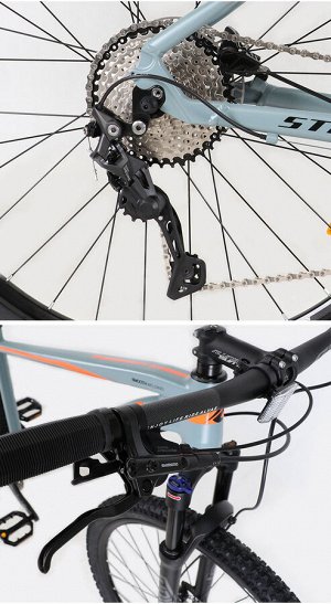 Горный велосипед ALVAS STROM M5100. 27.5 колеса. Синий-Серый (27.5, 15.5)