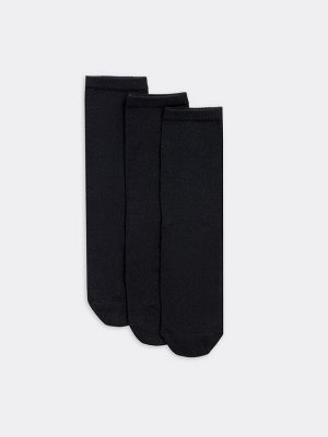 Мальтипак детских черных носков (3 упаковки по 3 пары)