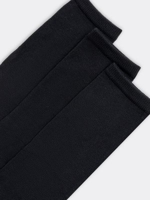 Мальтипак детских черных носков (3 упаковки по 3 пары)