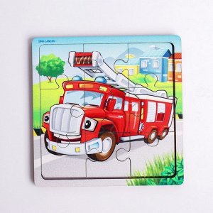 Лесная мастерская Пазл «Пожарная машина», 9 деталей