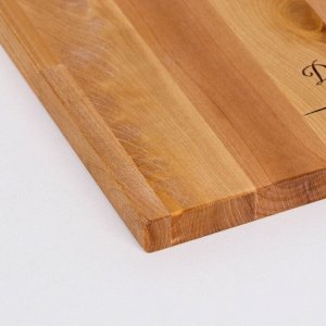 Доска разделочная «Прямоугольник» малая (металлическая ручка) 24x18x1.8 см
