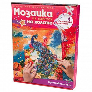 Набор для творчества Мозаика из пайеток Павлин MX-09