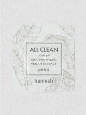 [Heimish]  эссенция с низким pH All Clean low pH AHA|PHA Hydro Vegan 1,5g