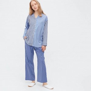 UNIQLO - мягкая эластичная пижама с интересным дизайном 63 BLUE