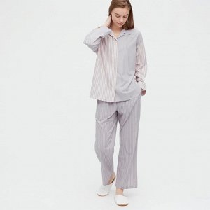 UNIQLO - мягкая эластичная пижама с интересным дизайном 02 LIGHT GRAY