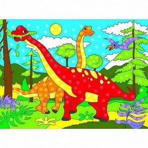 Набор для творчества Алмазная мозаика Эра динозавров с подр. 17*22см AC17077