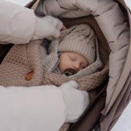 Конверт-плед 2в1 Universal вязаный Капучино ЗИМА