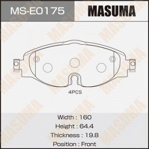 Колодки дисковые MASUMA, P85126 front