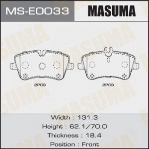Колодки дисковые MASUMA, P50046 front