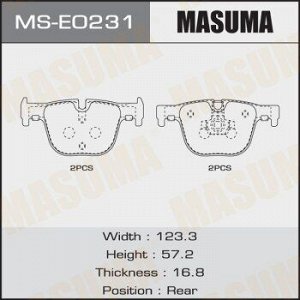 Колодки дисковые MASUMA, P06072 rear