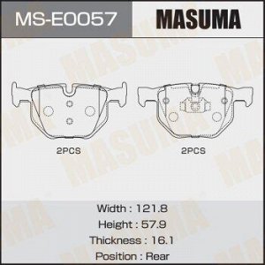 Колодки дисковые MASUMA, AN-4534K, P06056 rear