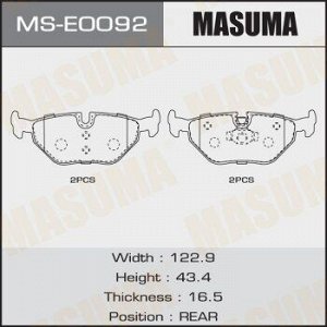 Колодки дисковые MASUMA, AN-3440K, P06013 rear