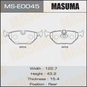 Колодки дисковые MASUMA, AN-4332K, P06023 rear