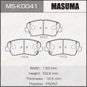 Колодки дисковые MASUMA, AN-8232WK, NP6015, P30073 front